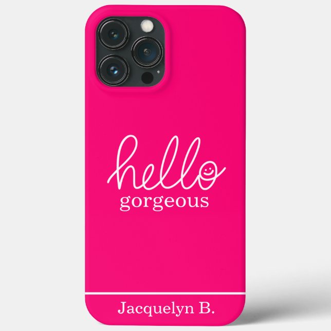 Hello Gorgeous Signature Case-Mate iPhone Case (Back)