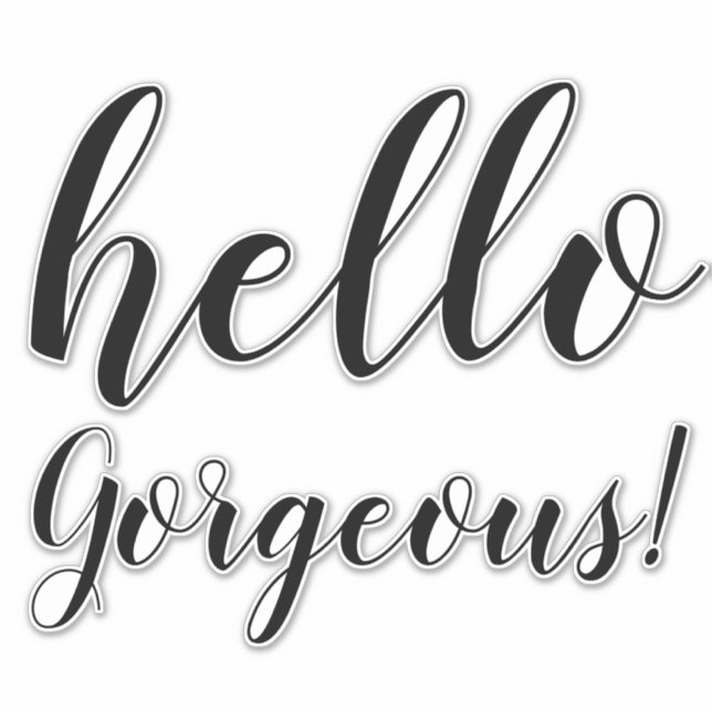 Hello Gorgeous! Typography Quotes and Sayings (Front)