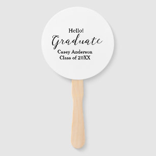 Hello graduate class of 20XX name congrats stylish Hand Fan