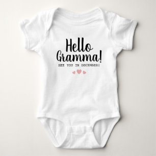 Hello Gramma Pregnancy Announcement Baby Bodysuit
