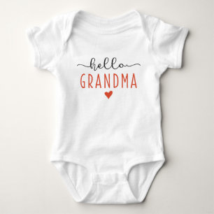 Hello Grandma Pregnancy Announcement Baby Bodysuit