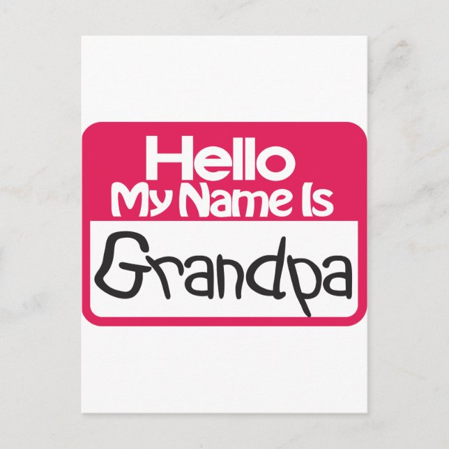 Hello Grandpa Postcard (Front)