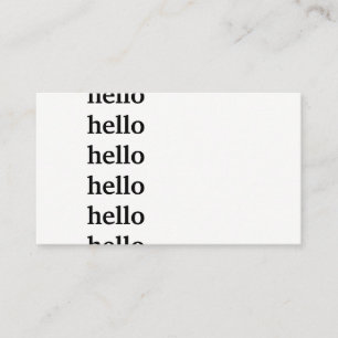 Hello Greeting Business Card