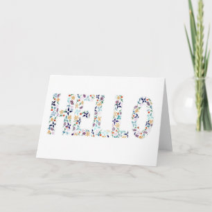 "HELLO" Greeting Card