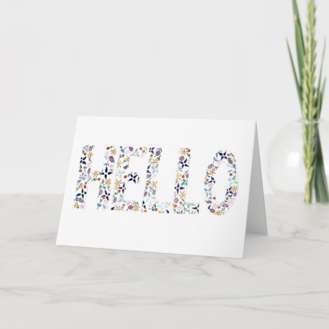 "HELLO" Greeting Card (Front)