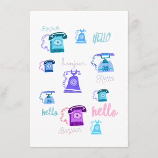 Hello greeting card