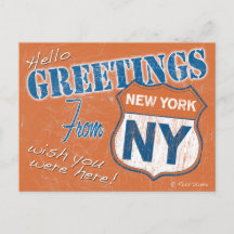 "Hello, Greetings From New York", NYC Retro