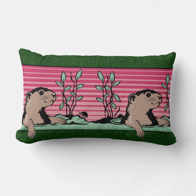 Hello, Groundhog's Shadow - Lumbar Cushion (Front)