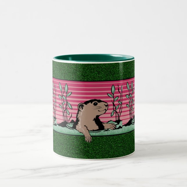 Hello, Groundhog's Shadow - Two-Tone Coffee Mug (Center)