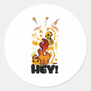 hello Halloween  Classic Round Sticker