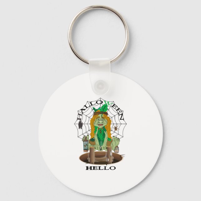 Hello Halloween       Key Ring (Front)