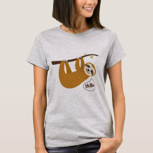 Hello Hanging Around Sloth T-Shirt