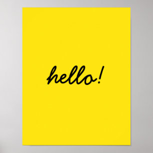 hello happy design poster