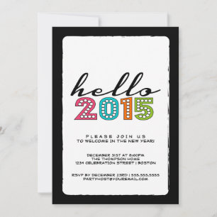 Hello Happy New Year 2014 New Year's Eve Party Invitation