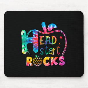 Hello Head Start Rock Tie Dye Byck To School Teach Mouse Mat