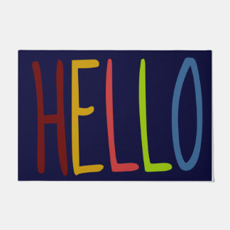 Hello Hi Rug, Indoor Welcome Mat, Personalised  Doormat