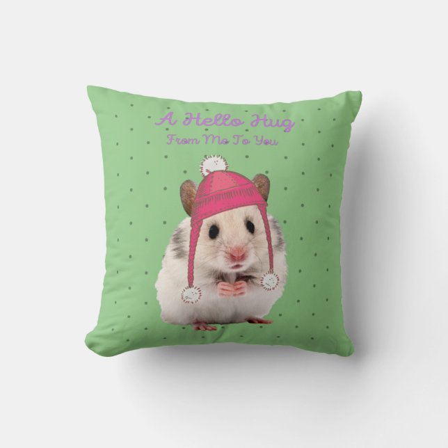 Hello Hug Hamster Cushion (Front)