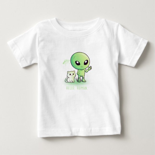 Hello Human Baby T-Shirt (Front)