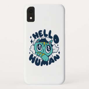 Hello human Cute Cat iPhone XR Case