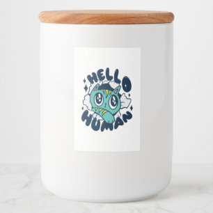 Hello human Cute Cat Food Label