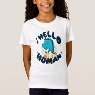 Hello human funny Dinosaur T-Shirt