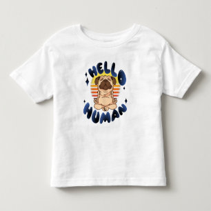Hello human Meditating yoga dog Toddler T-Shirt