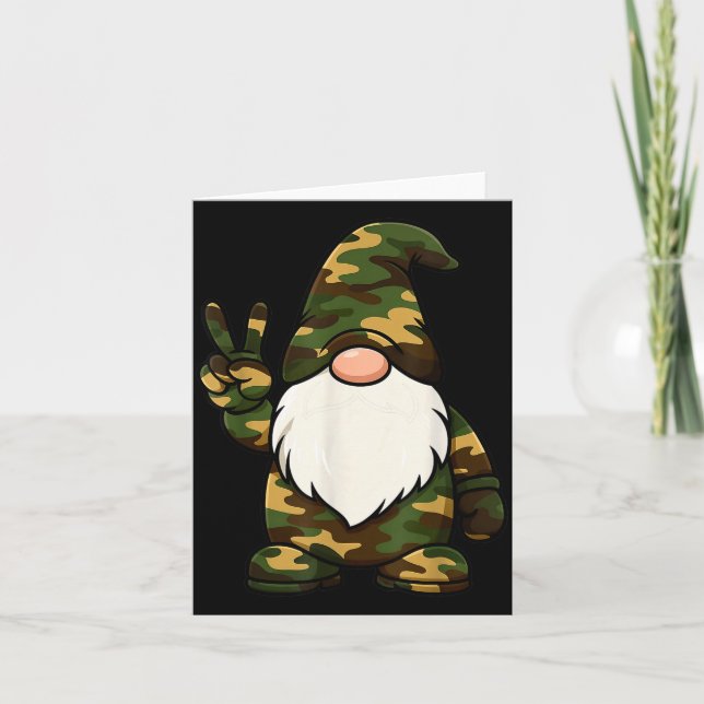 Hello Hunting Season Christmas Camouflage Camo Gno Card (Front)