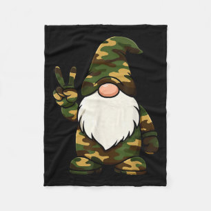 Hello Hunting Season Christmas Camouflage Camo Gno Fleece Blanket