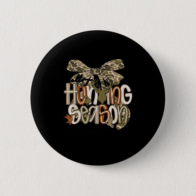 Hello Hunting Season Goodbye Husband Funny Deer  6 Cm Round Badge (Front)