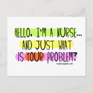 Hello I am a Nurse Postcard