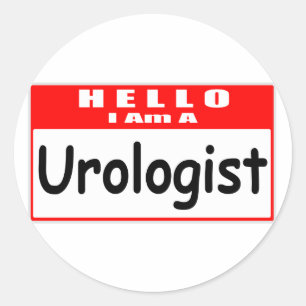 Hello, I Am A Urologist ... Nametag Classic Round Sticker