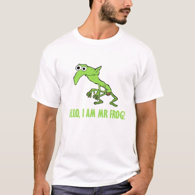 Hello I am Mr Frog Psychicpebbles Smiling Friends  T-Shirt (Front)