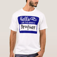 Hello I am the Bride's Brother Wedding Name Badge