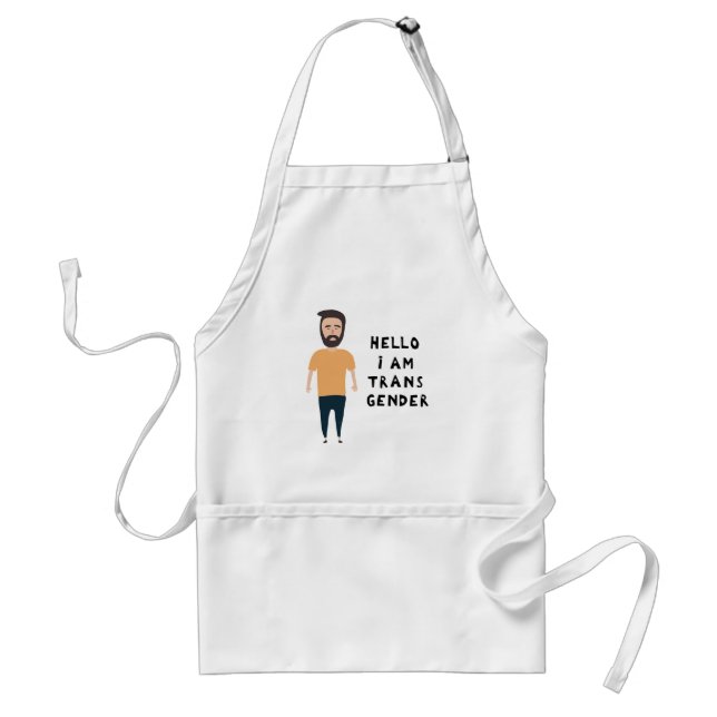 Hello I Am Transgender Standard Apron (Front)