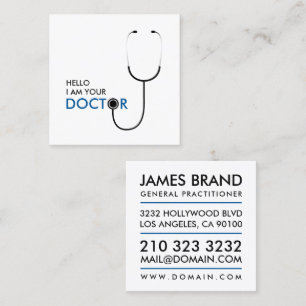 Hello I am your Doctor General Practitioner Square Business Card
