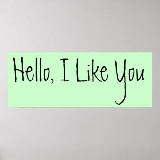 hello i like you poster