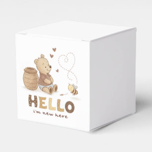 Hello I’m New Here Cute Classic Teddy Bear Favour Box