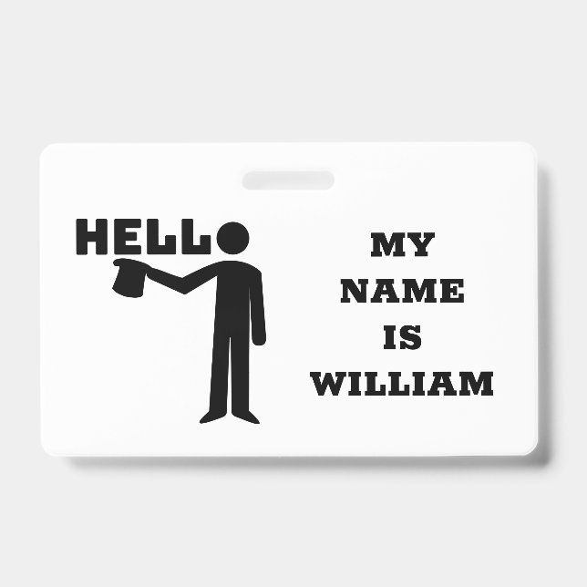 Hello ID Badge (Front)