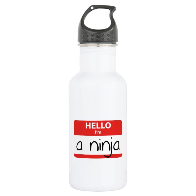 Hello I'm A Ninja 532 Ml Water Bottle (Front)