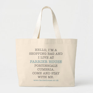 Hello, I'm a shopping bag... Large Tote Bag