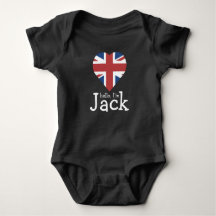 Hello I'm Jack! Union Jack heart flag UK