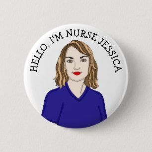 Hello, I'm Nurse Add Name  6 Cm Round Badge