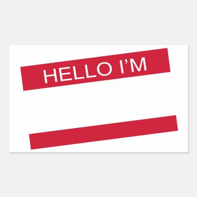 Hello Im Rectangular Sticker (Front)