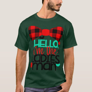 Hello Im The Ladies Man Bow Tie Boys Valentines T-Shirt