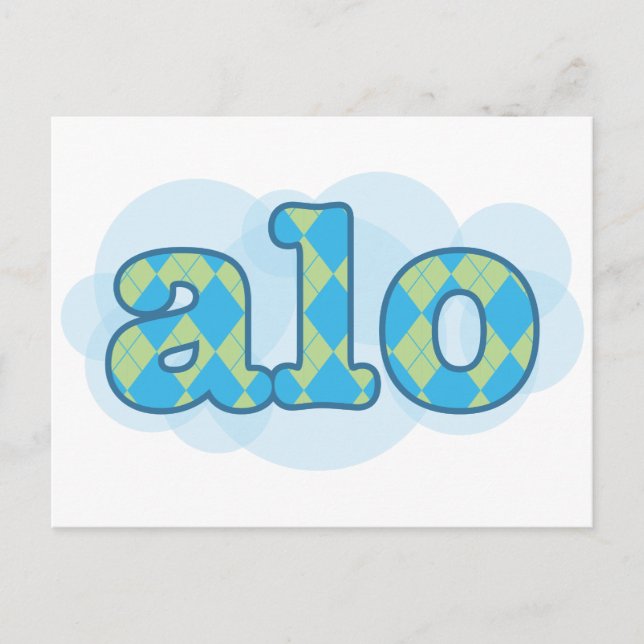 Hello in creole - alo postcard (Front)