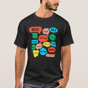 Hello in Different Languages Multilingual Teacher T-Shirt