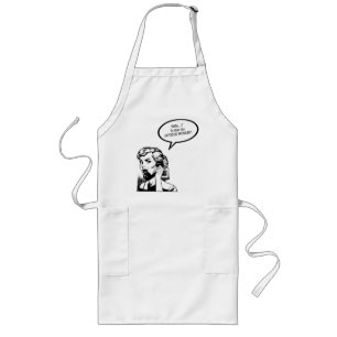 Hello? Is This The OUTSIDE WORLD?! Retro Housewife Long Apron