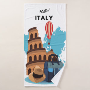 Hello Italy Design Bath Towel Set