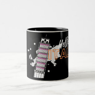 Hello Italy Two-Tone Coffee Mug