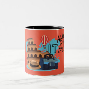 Hello Italy Two-Tone Coffee Mug